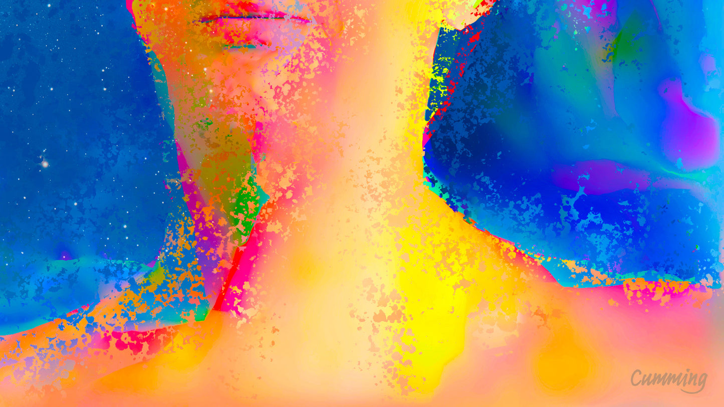 Therapy art print detail 'Accept' (digital painting, Tim Cumming)