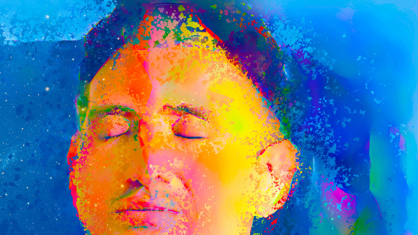 Therapy art print detail 'Accept' (digital painting, Tim Cumming)
