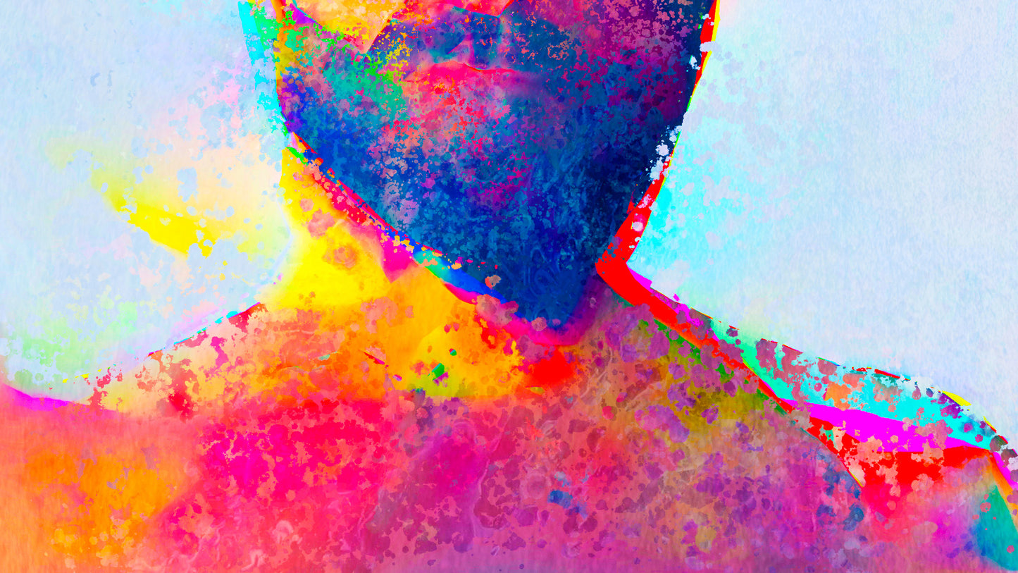 Therapy art print detail 'Accuse' (digital painting, Tim Cumming)