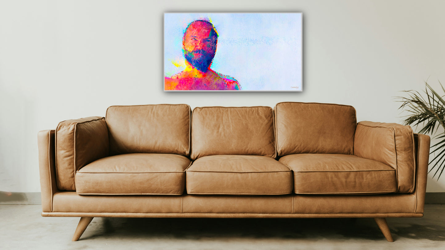 Therapy art print detail 'Accuse' (digital painting, Tim Cumming)