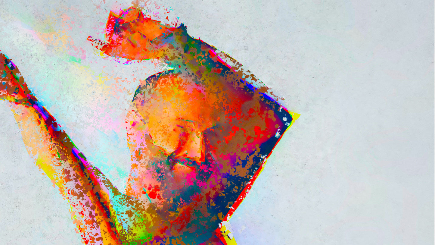 Therapy art print detail 'Dance' (digital painting, Tim Cumming)