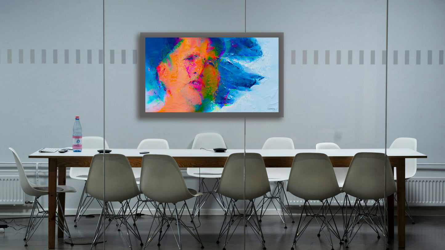 Therapy art print detail 'Dissent' (digital painting, Tim Cumming)