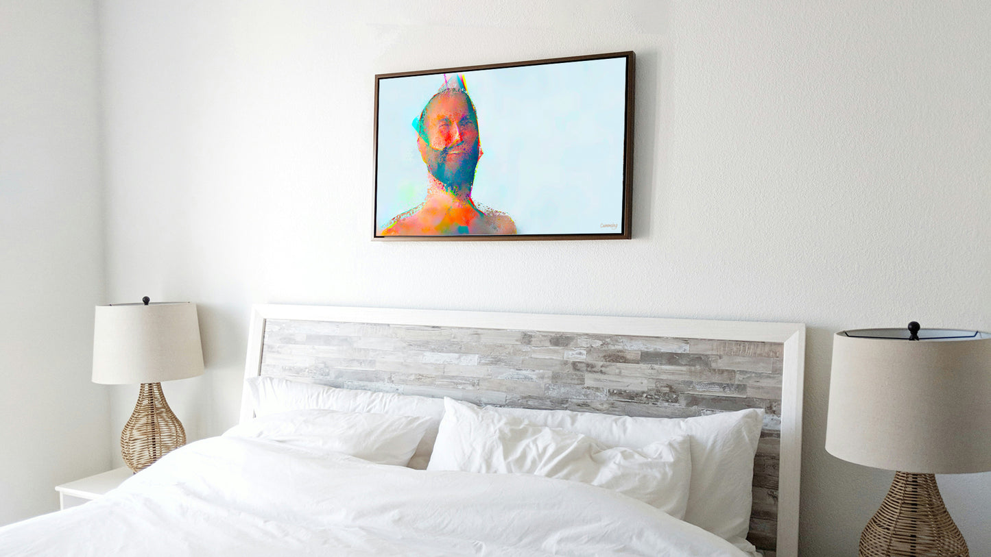 Therapy art print detail 'Enjoy' (digital painting, Tim Cumming)