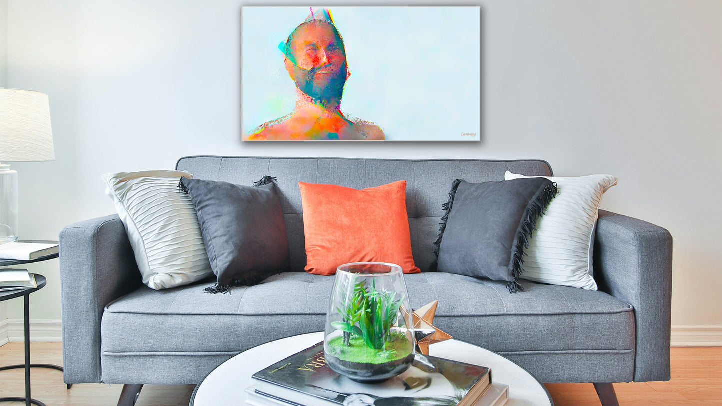 Therapy art print detail 'Enjoy' (digital painting, Tim Cumming)