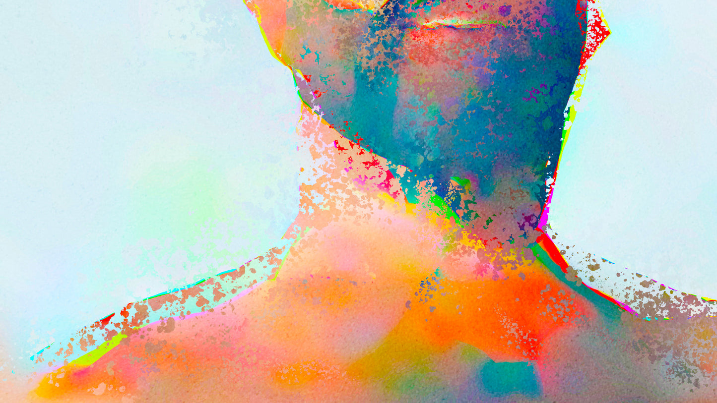 Therapy art print detail 'Enjoy' (digital painting, Tim Cumming)