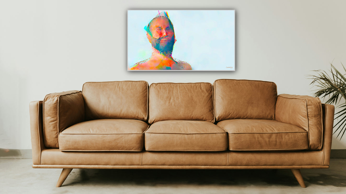 Therapy art print detail 'Enjoy' (digital painting, Tim Cumming)