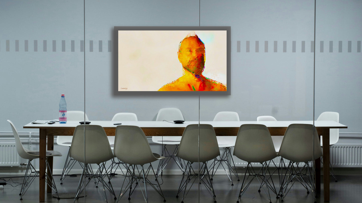 Therapy art print detail 'Fear' (digital painting, Tim Cumming)
