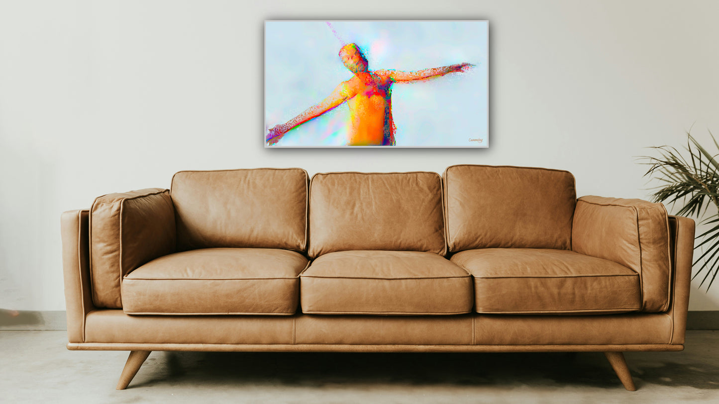 Therapy art print detail 'Fly' (digital painting, Tim Cumming)