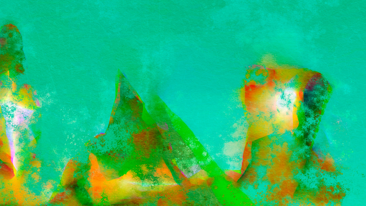 Therapy art print detail 'Growing' (digital painting, Tim Cumming)