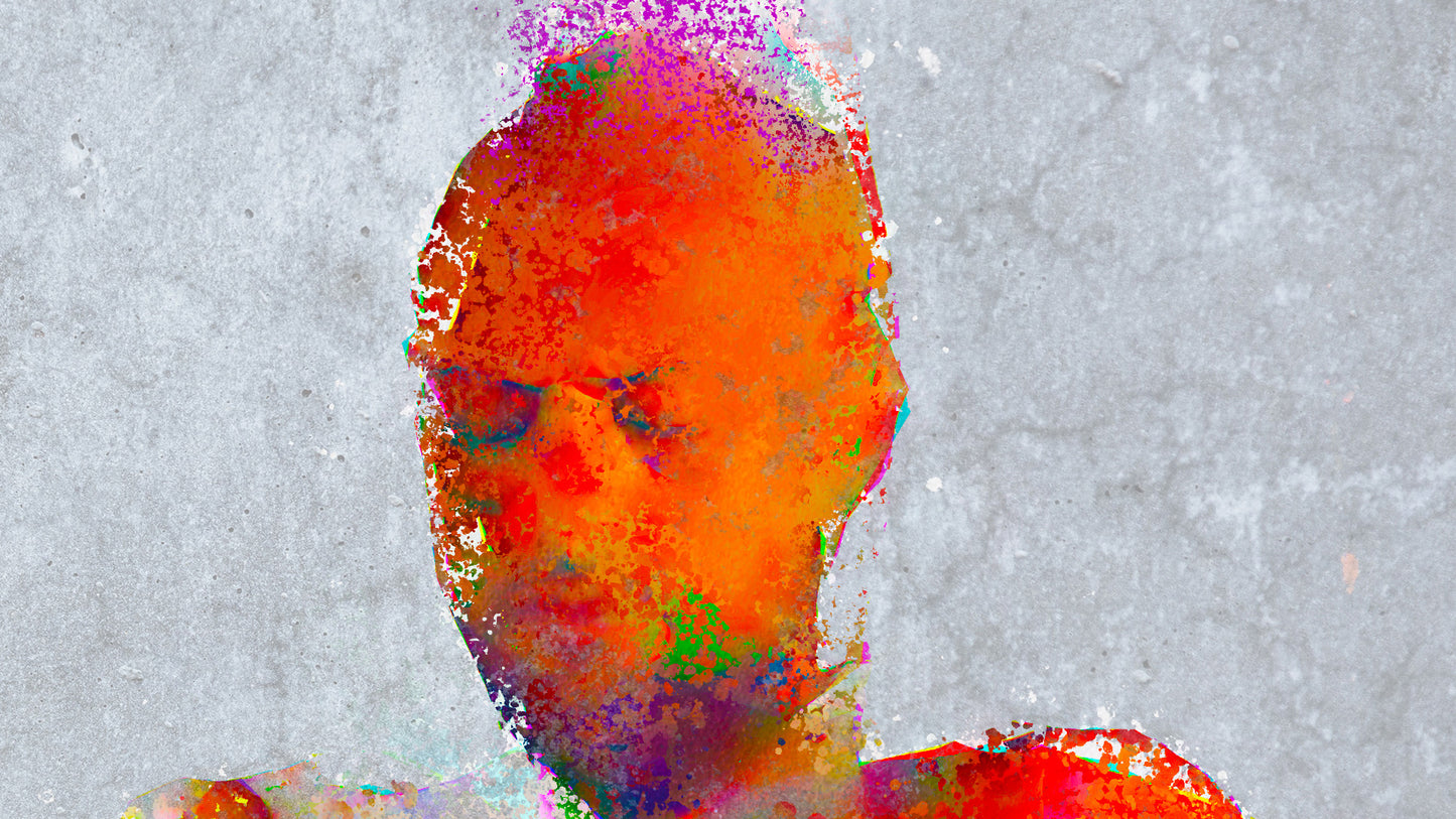 Therapy art print detail 'Hold' (digital painting, Tim Cumming)