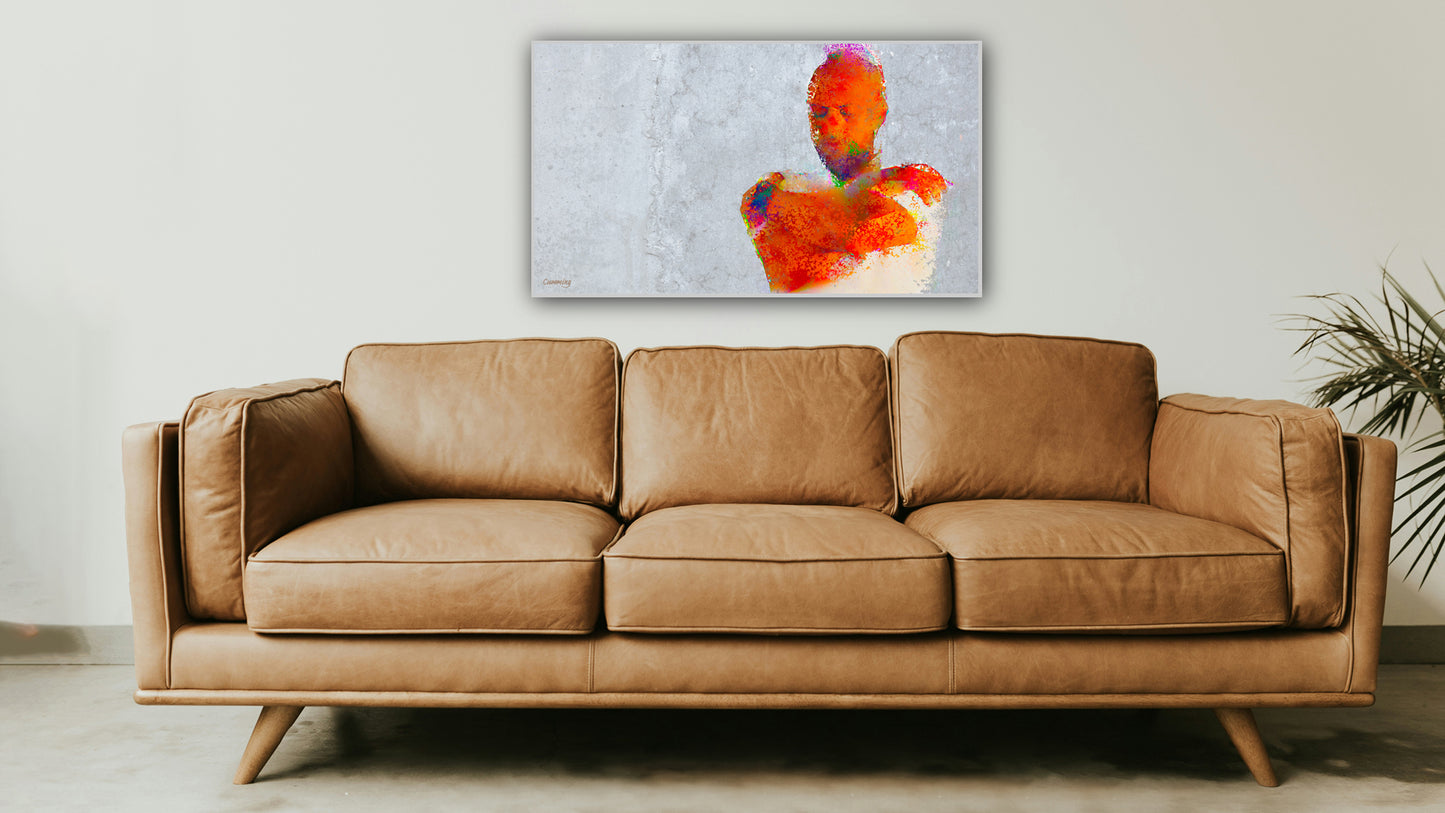 Therapy art print detail 'Hold' (digital painting, Tim Cumming)