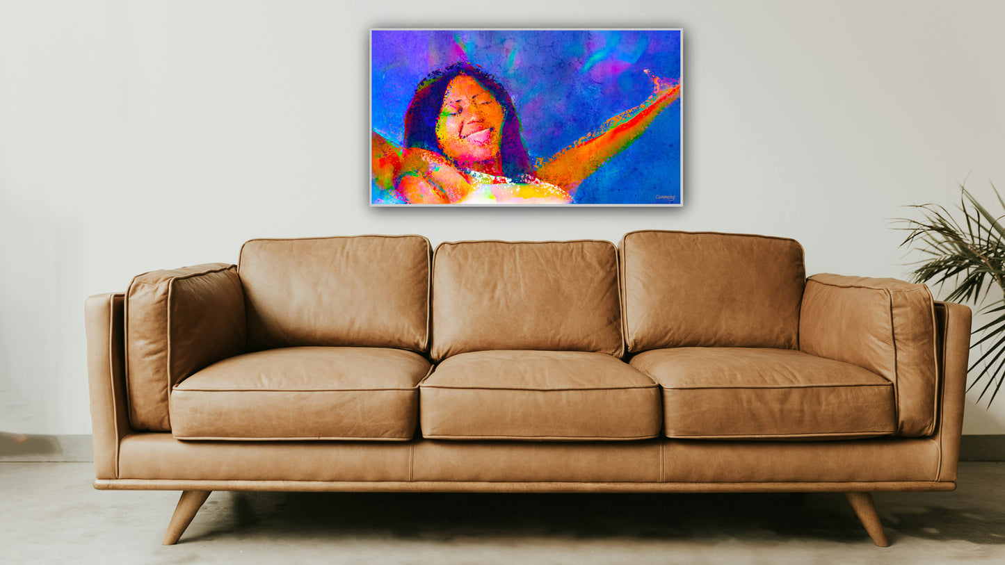 Therapy art print detail 'Proclaim' (digital painting, Tim Cumming)