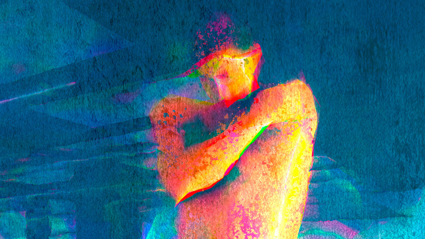 Therapy art print detail 'Protect' (digital painting, Tim Cumming)