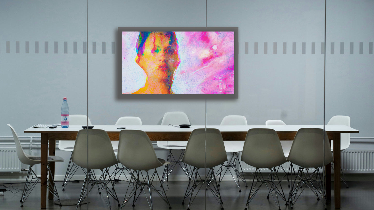 Therapy art print detail 'Realise' (digital painting, Tim Cumming)