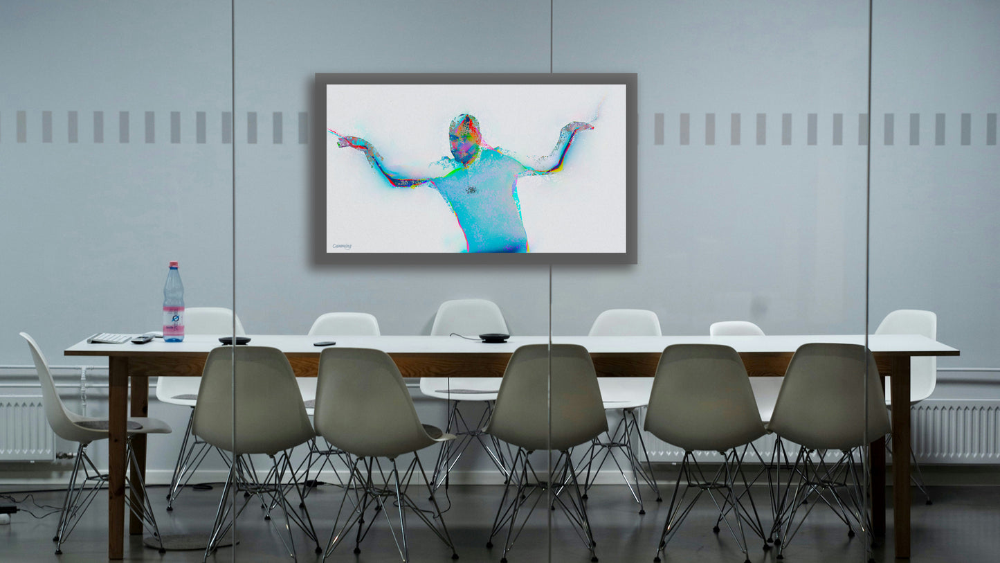 Therapy art print detail 'Ridicule' (digital painting, Tim Cumming)