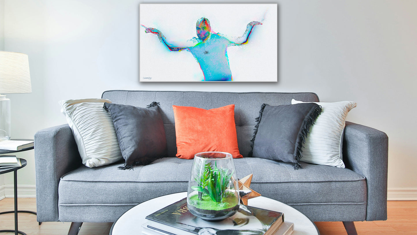 Therapy art print detail 'Ridicule' (digital painting, Tim Cumming)