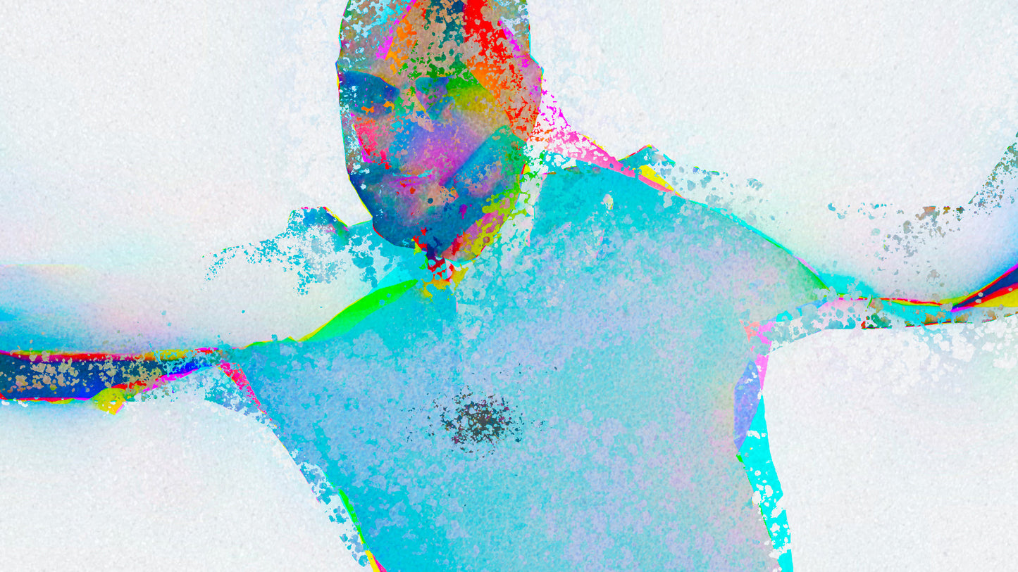 Therapy art print detail 'Ridicule' (digital painting, Tim Cumming)