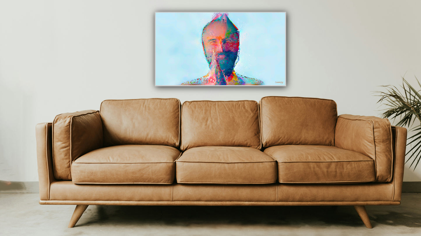 Therapy art print detail 'Thank' (digital painting, Tim Cumming)