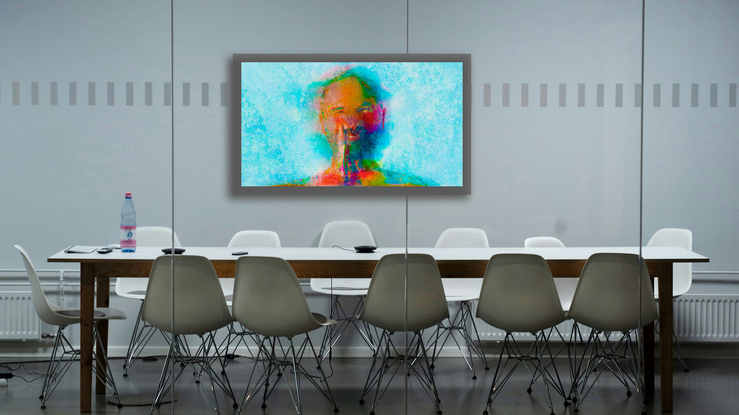 Therapy art print detail 'Thanking' (digital painting, Tim Cumming)
