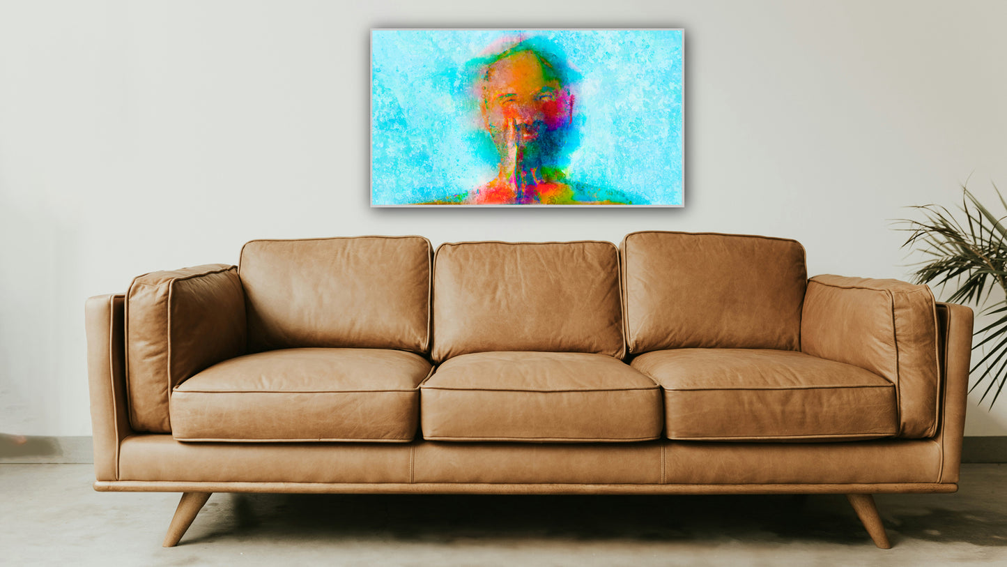 Therapy art print detail 'Thanking' (digital painting, Tim Cumming)