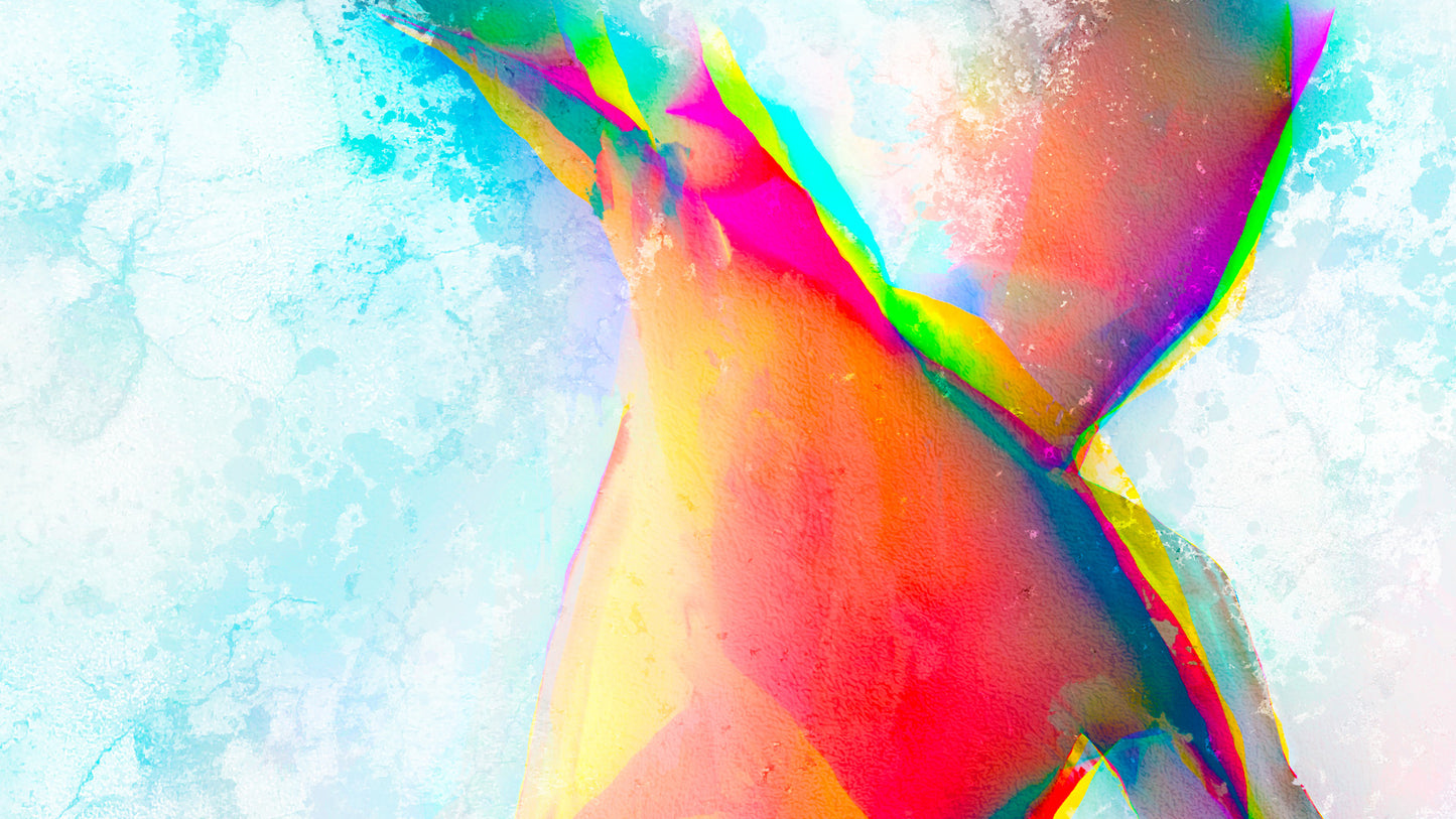 Therapy art print detail 'Tightrope' (digital painting, Tim Cumming)