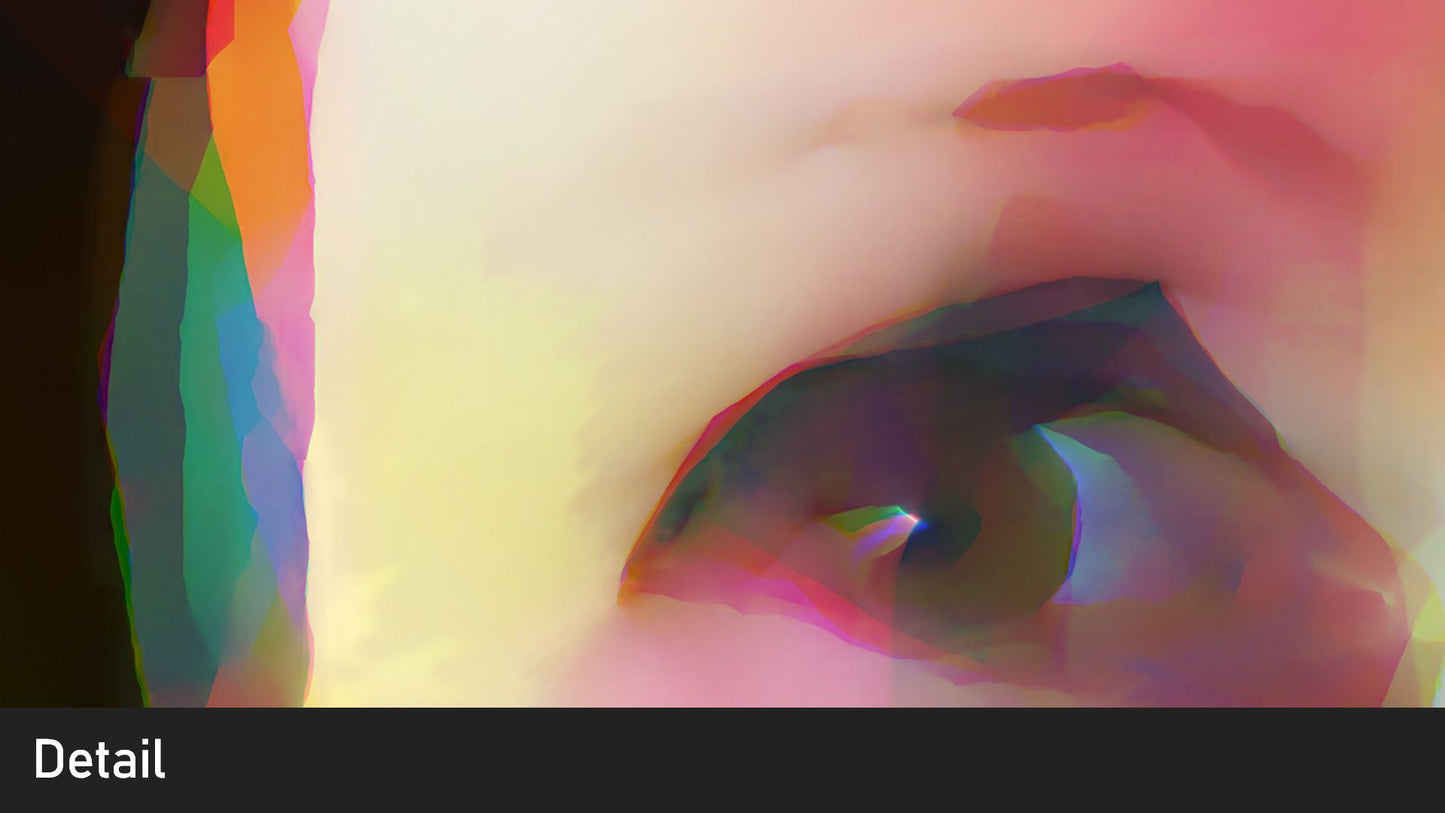 Detail of eye of watercolour portrait, hand painted from photographs